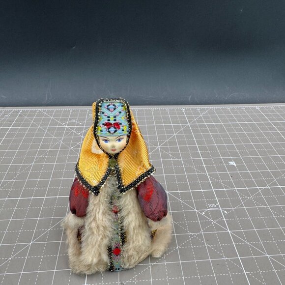 Other - Vintage Russian Porcelain Tabletop Miniature Doll Beautiful Dress Souvenir